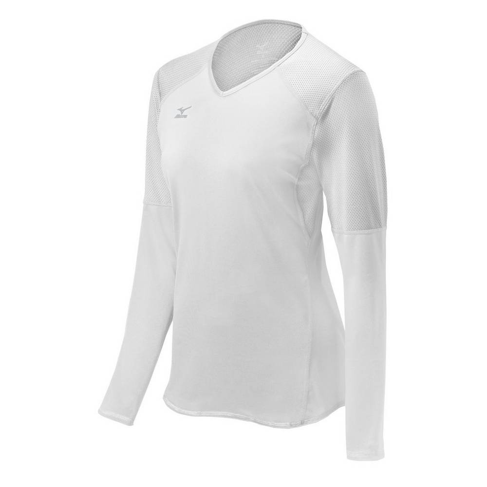 Damske Dresy Mizuno Techno VI Long Sleeve Volejbalove Biele Vypredaj RAVO79840